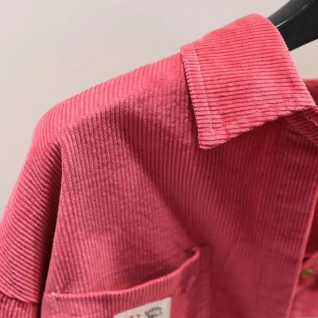 KIKI Flanellhemd Langärmlige lässige Cordjacke vielseitiges Herbsthemd günstig online kaufen