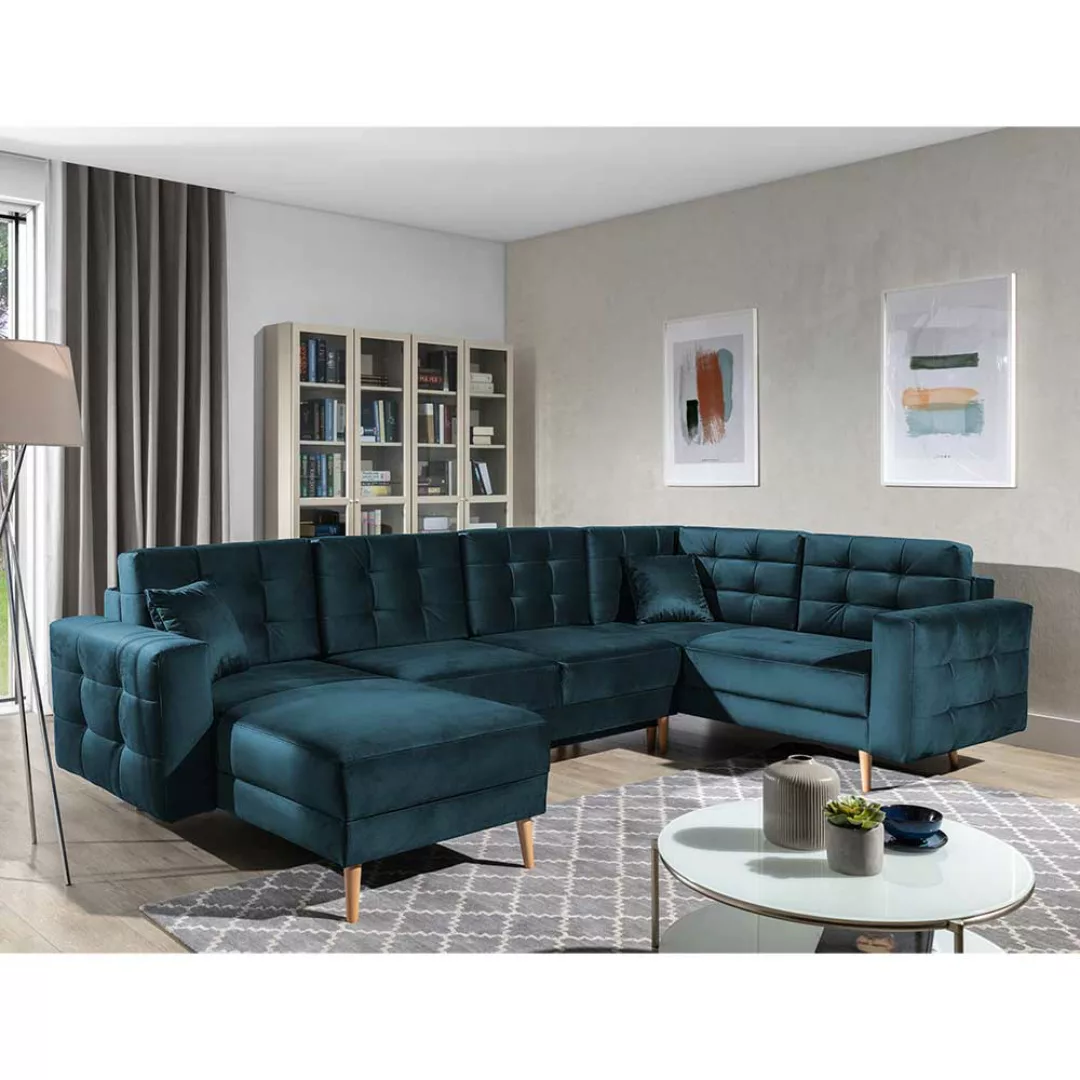 Wohnlandschaft Couchlandschaft mit Schlaffunktion und Bettkasten günstig online kaufen