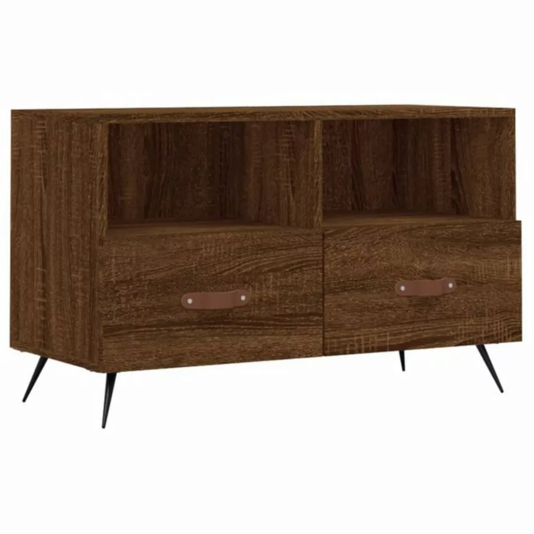 furnicato TV-Schrank Braun Eichen-Optik 80x36x50 cm Holzwerkstoff günstig online kaufen