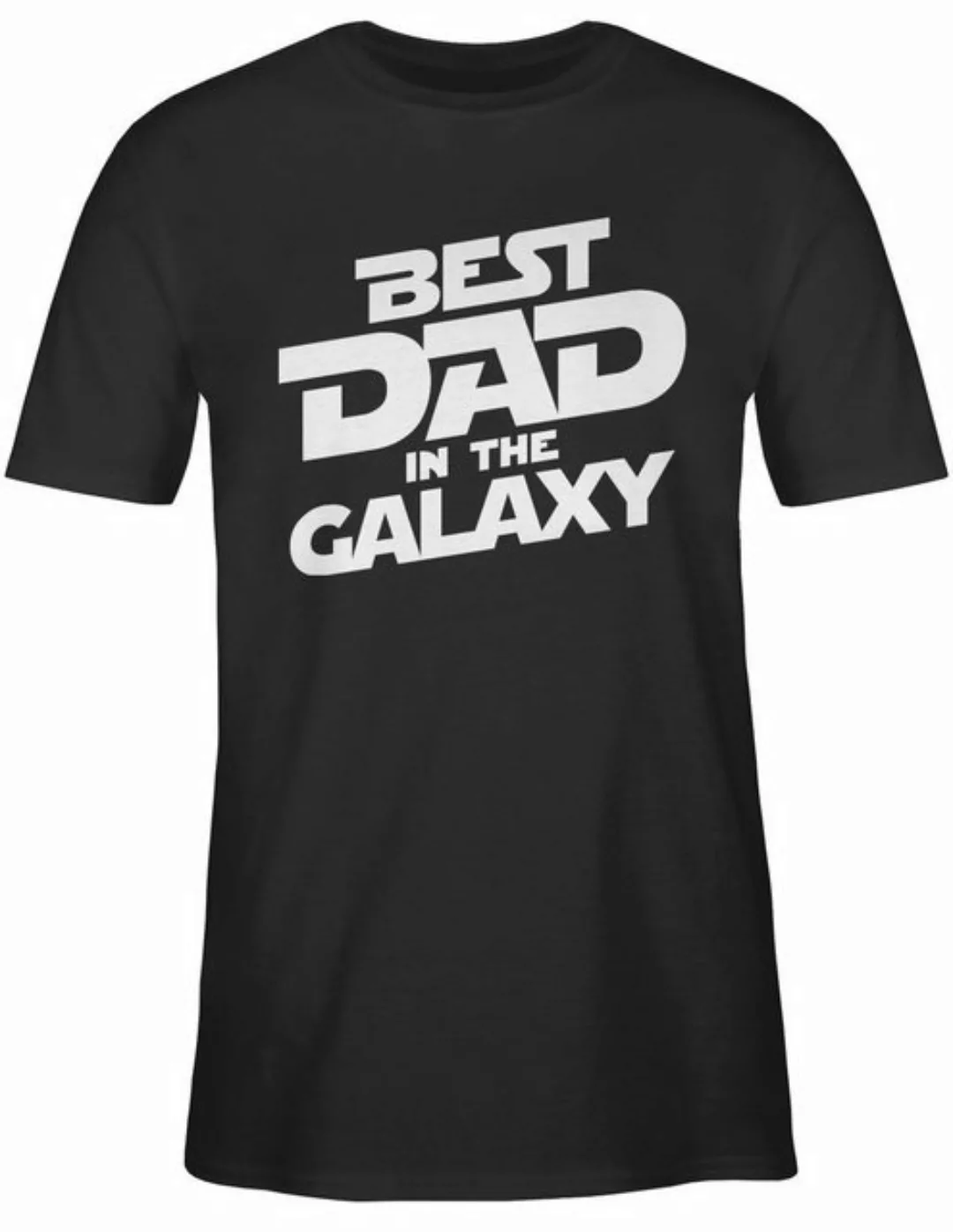 Shirtracer T-Shirt Best dad in the galaxy weiß Vatertag Geschenk für Papa günstig online kaufen