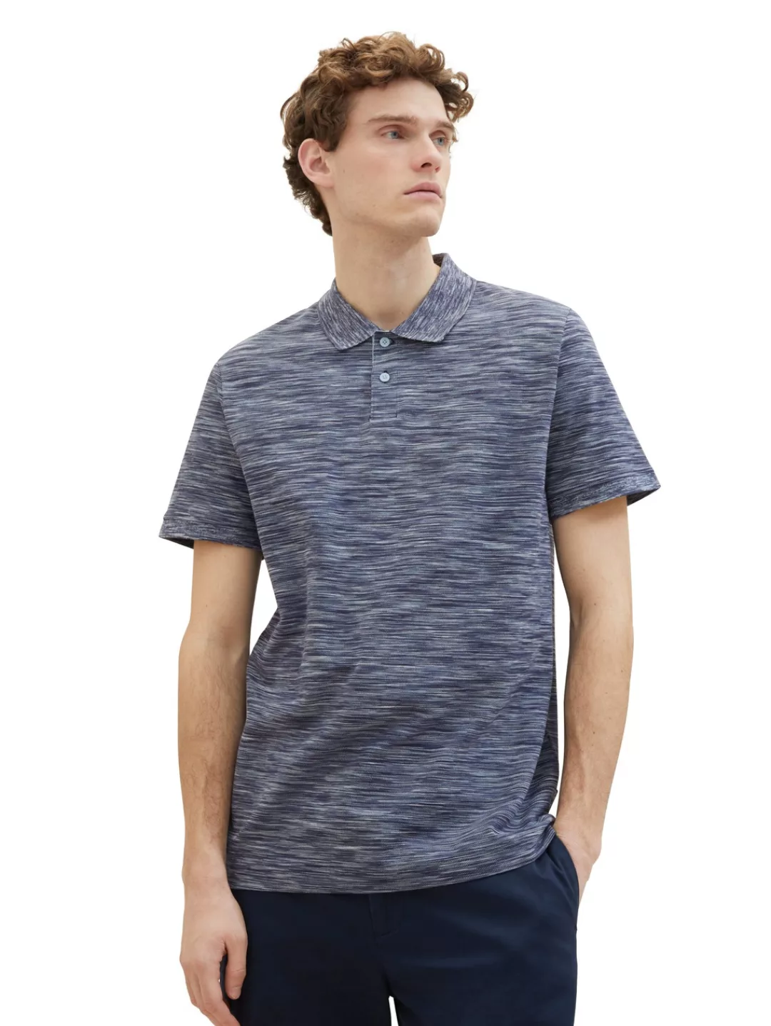 TOM TAILOR Poloshirt mit Melange Optik günstig online kaufen