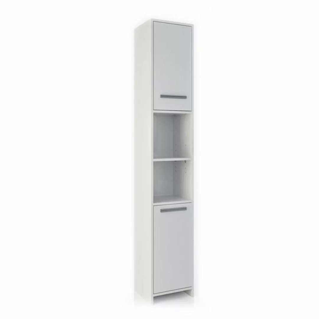 Vicco Hochschrank Kiko, Weiß, 30 x 190 cm verstellbar günstig online kaufen