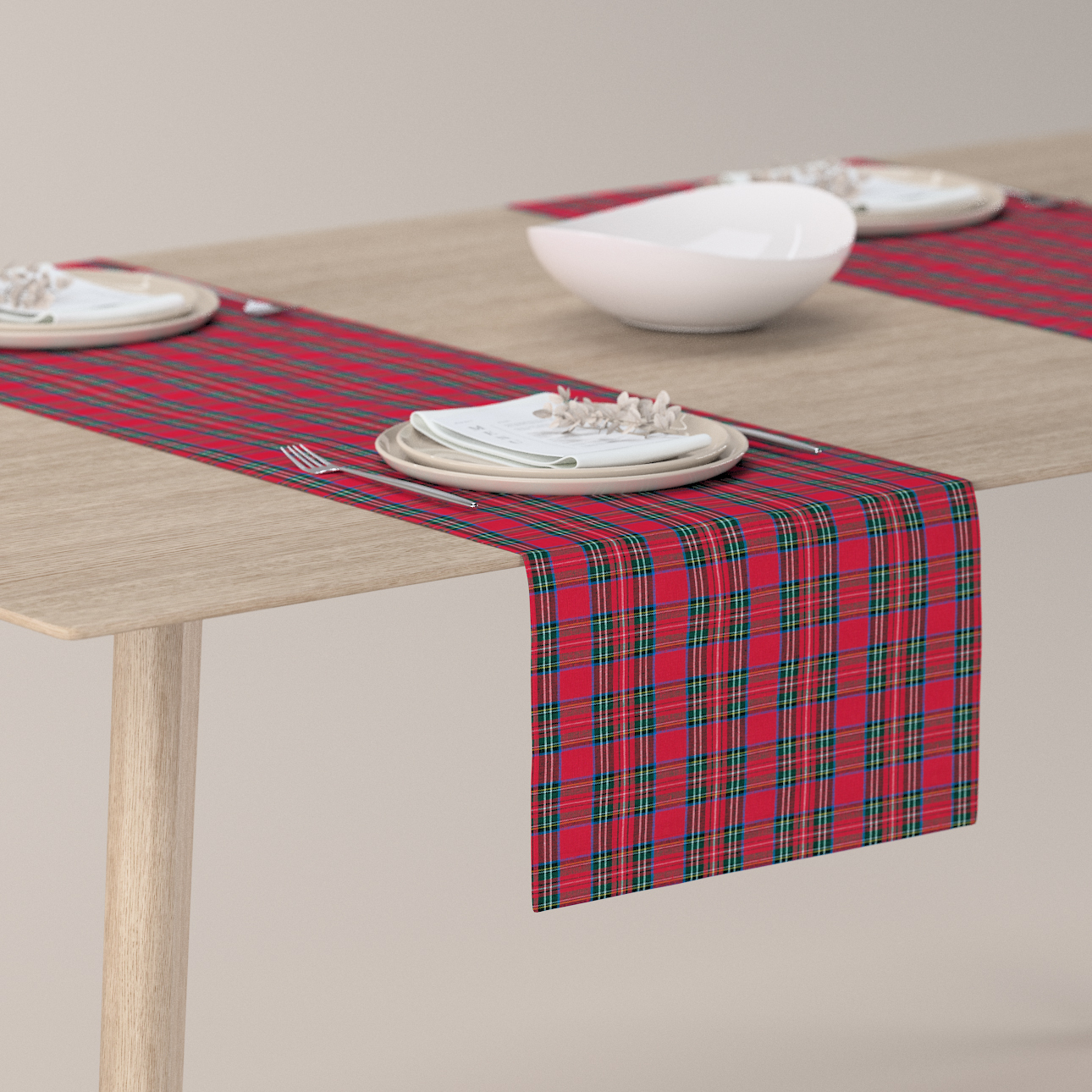 Tischläufer, rot-grün, 40 x 130 cm, Quadro (126-29) günstig online kaufen