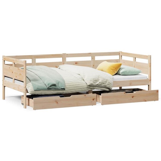 vidaXL Bett, Tagesbett mit Schubladen 90x200 cm Massivholz Kiefer günstig online kaufen