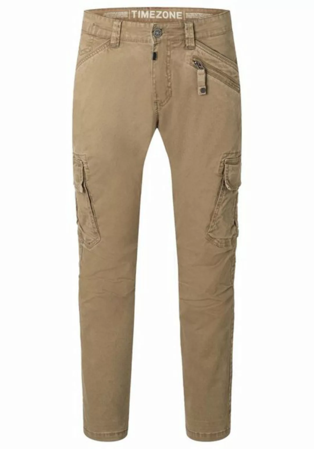 Timezone Herren Cargo Hose REGULAR BENTZ - Regular Fit - Beige Blau Grau Gr günstig online kaufen