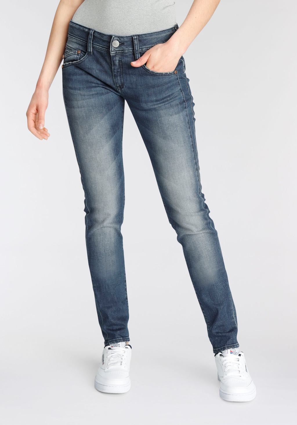 Herrlicher Röhrenjeans GILA SLIM ORGANIC umweltfreundlich dank Kitotex Tech günstig online kaufen