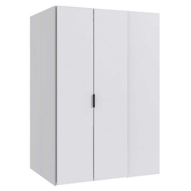 Lomadox Eckschrank NOLI-43 weiß 2 Türen begehbar Spiegel 2 Türen 135x197x97 günstig online kaufen