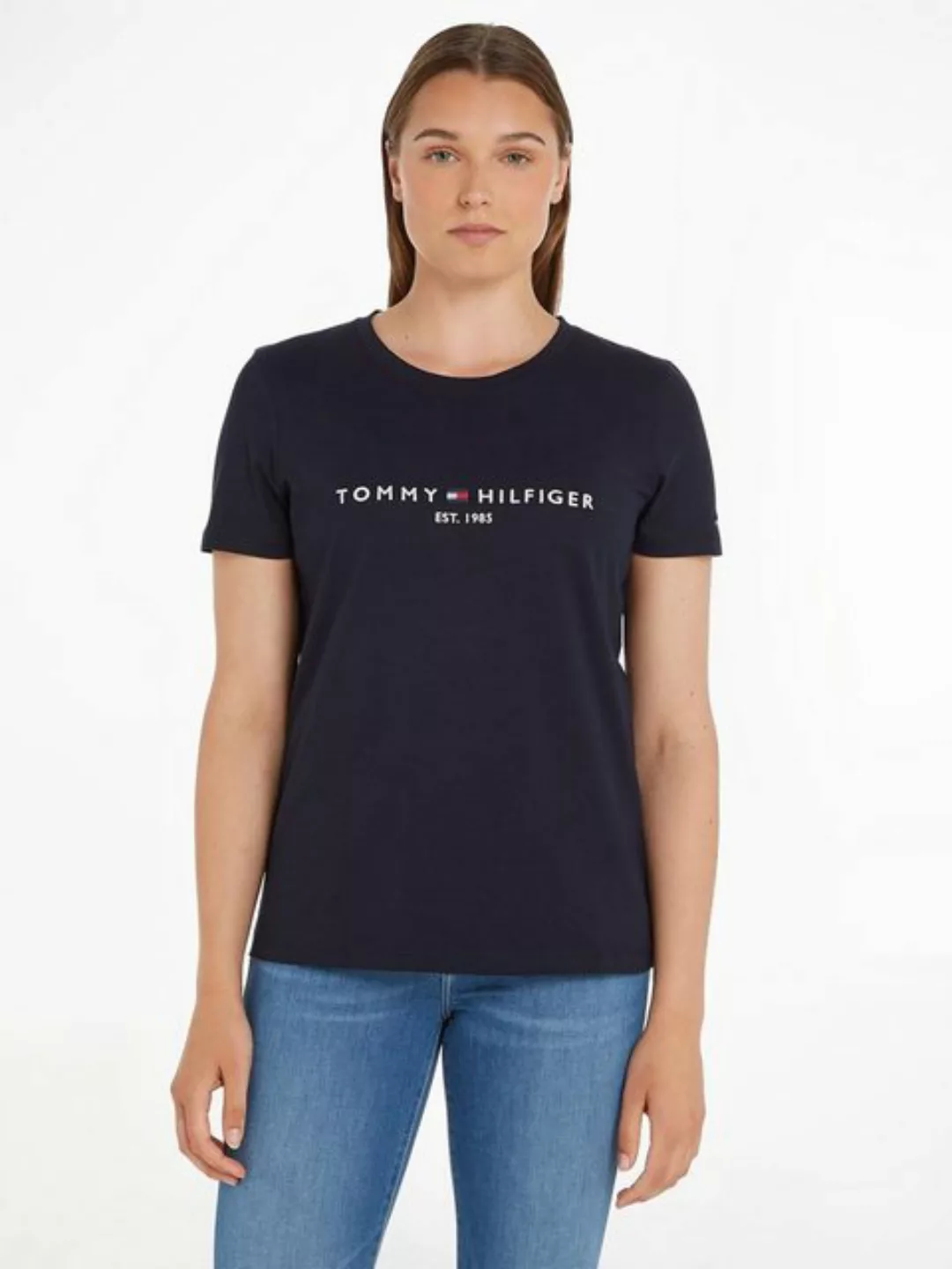 Tommy Hilfiger Rundhalsshirt HERITAGE HILFIGER C-NK REG TEE mit gesticktem günstig online kaufen