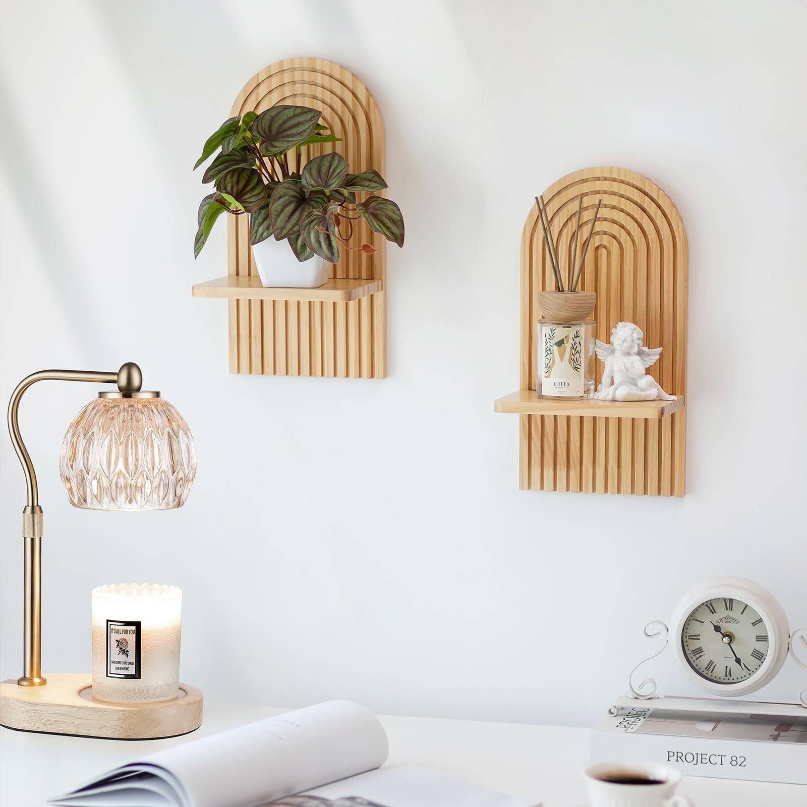 Coonoor Wandregal 2 -tlg Holz Boho günstig online kaufen