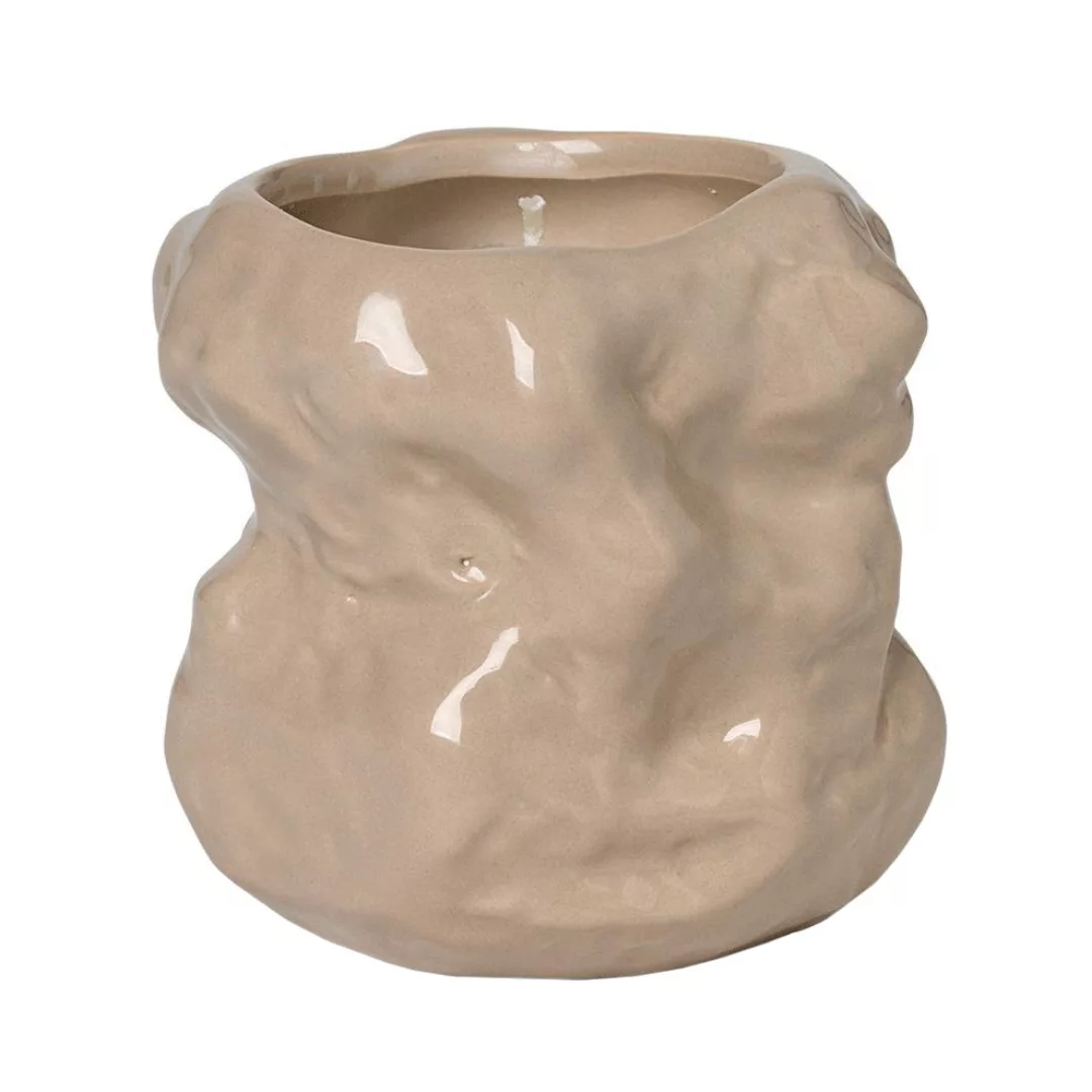 Parfumierte Kerze Tuck keramik beige / Steinzeug - Duftnote Kamille - Ferm günstig online kaufen