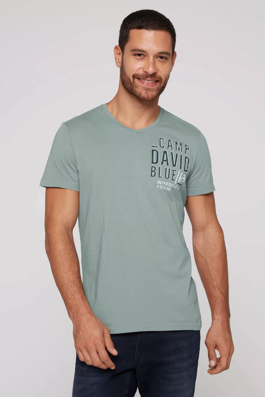 CAMP DAVID V-Shirt, aus Baumwolle günstig online kaufen