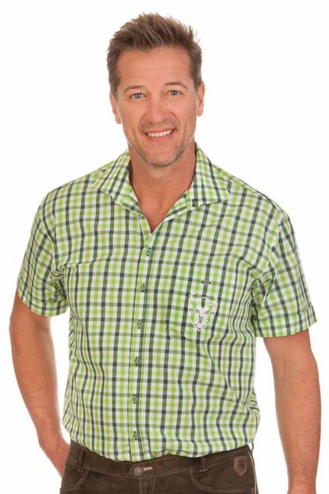 orbis Trachtenhemd Trachtenhemd - ROLF - grün, weinrot günstig online kaufen