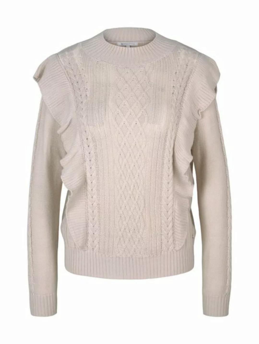 TOM TAILOR Strickpullover ruffle cable pullove günstig online kaufen