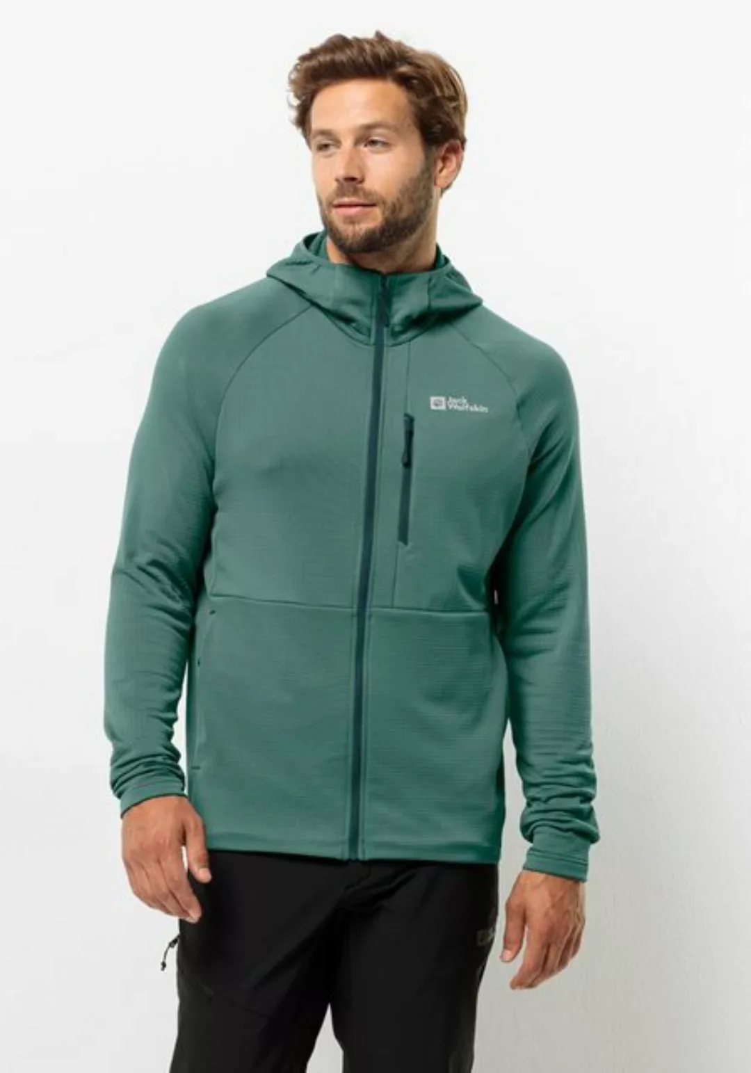 Jack Wolfskin Kapuzenfleecejacke "KOLBENBERG HOODED FZ M", mit Kapuze günstig online kaufen