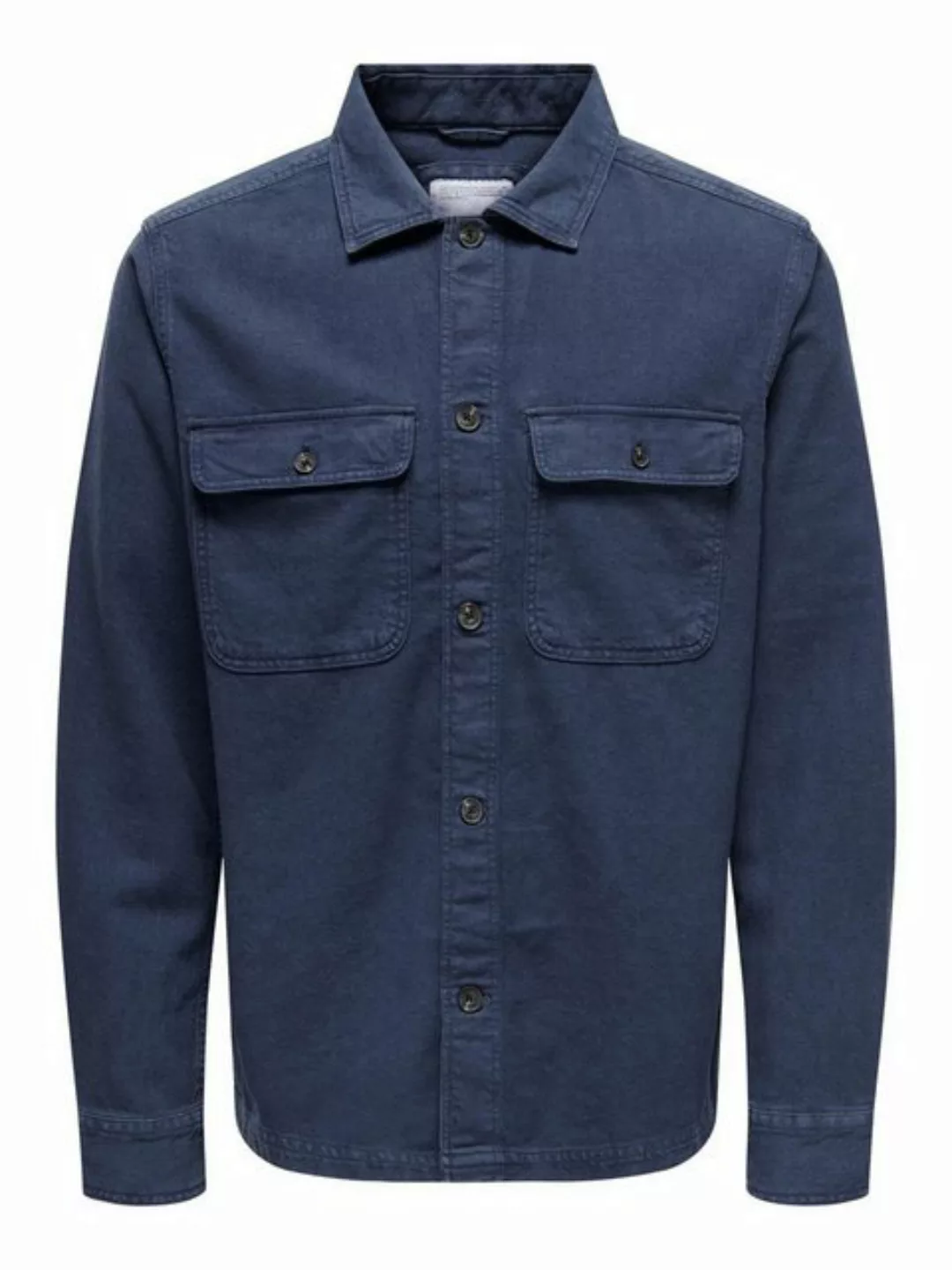 ONLY & SONS Langarmhemd ONSOLIVER TWILL OVERDYE OVERSHIRT BF günstig online kaufen