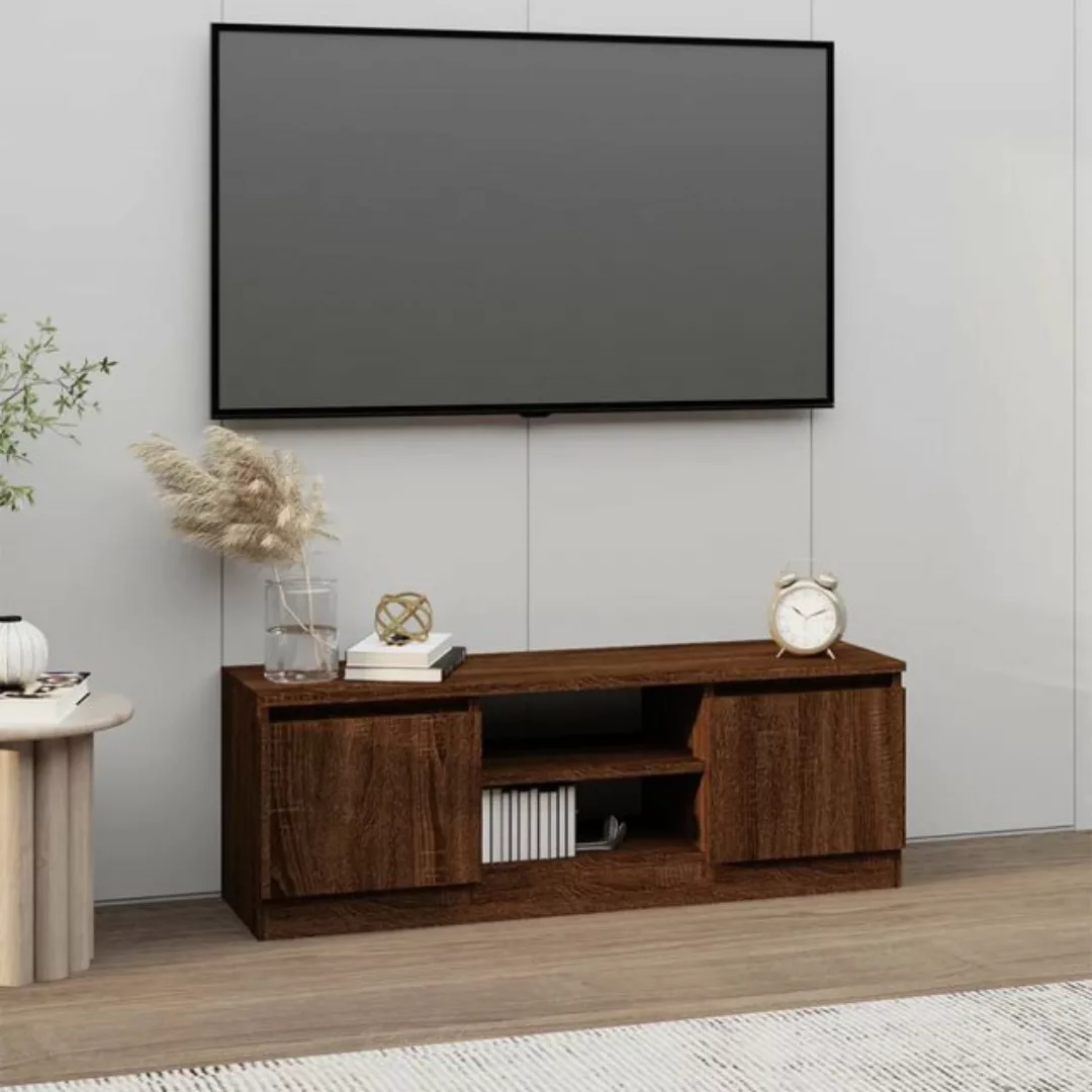 vidaXL TV-Schrank TV-Schrank mit Tür Braun Eichen-Optik 102x30x36 cm TV-Low günstig online kaufen