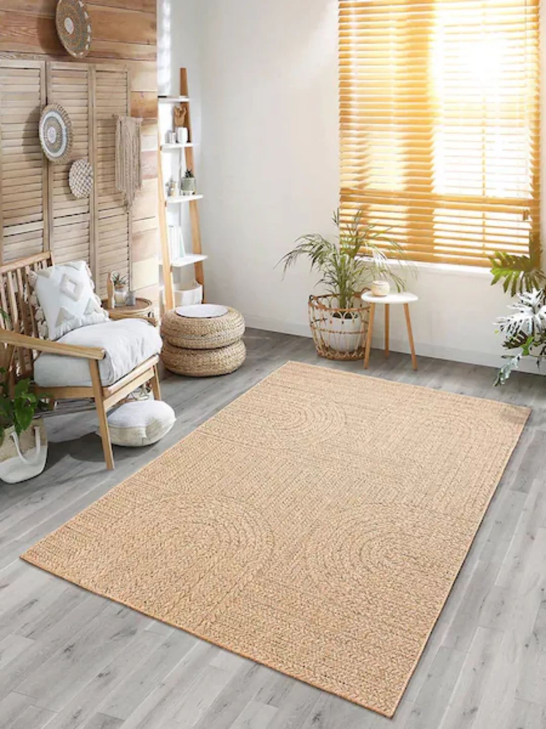 the carpet Teppich »Kansas«, rechteckig, 1 mm Höhe, moderner robuster In un günstig online kaufen