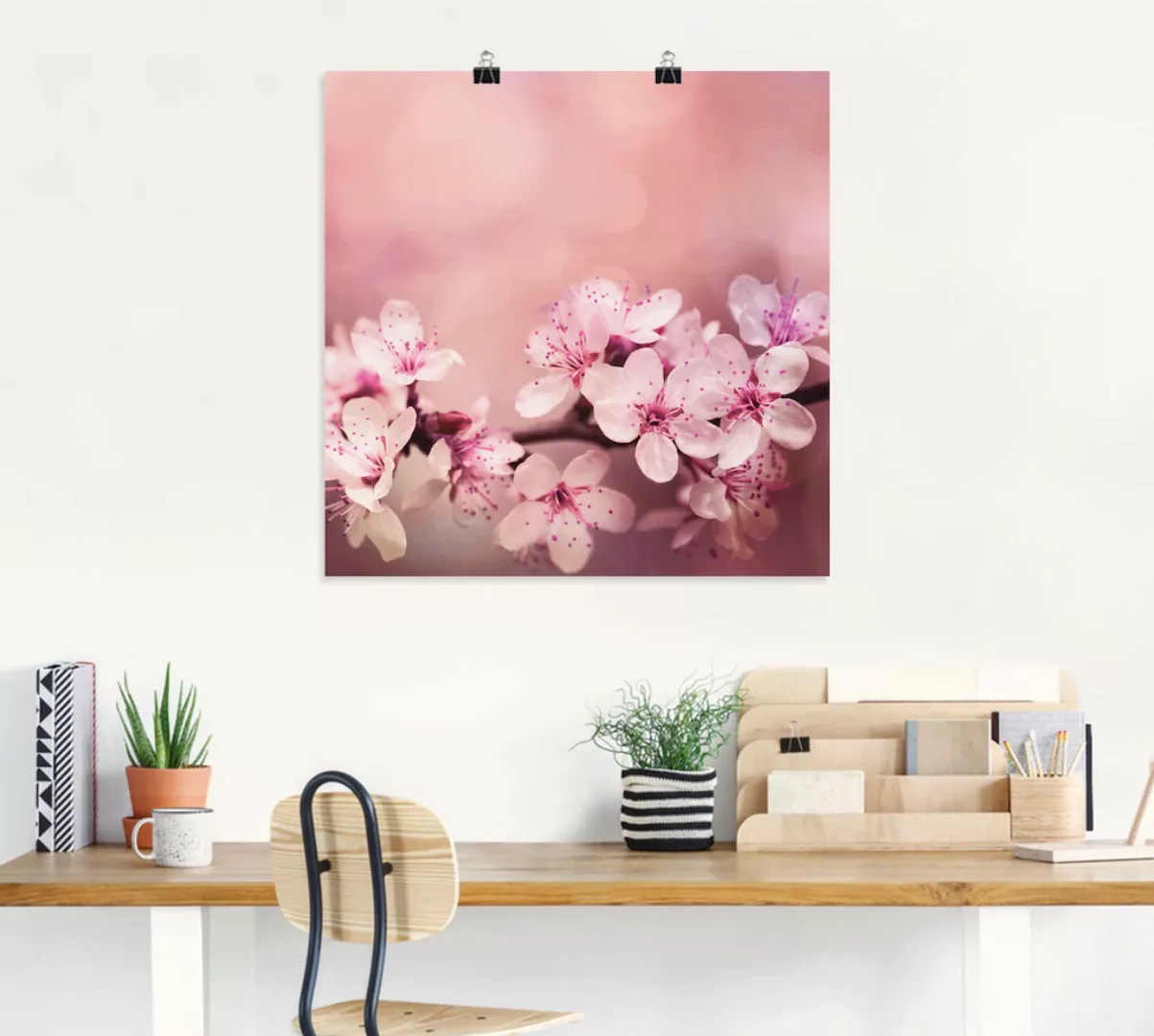 Artland Wandbild »Kirschblüten«, Blumen, (1 St.), als Alubild, Outdoorbild, günstig online kaufen