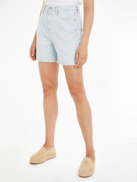 Tommy Hilfiger Shorts DNM STRAIGHT SHORT HW LOLA mit Markenlabel günstig online kaufen