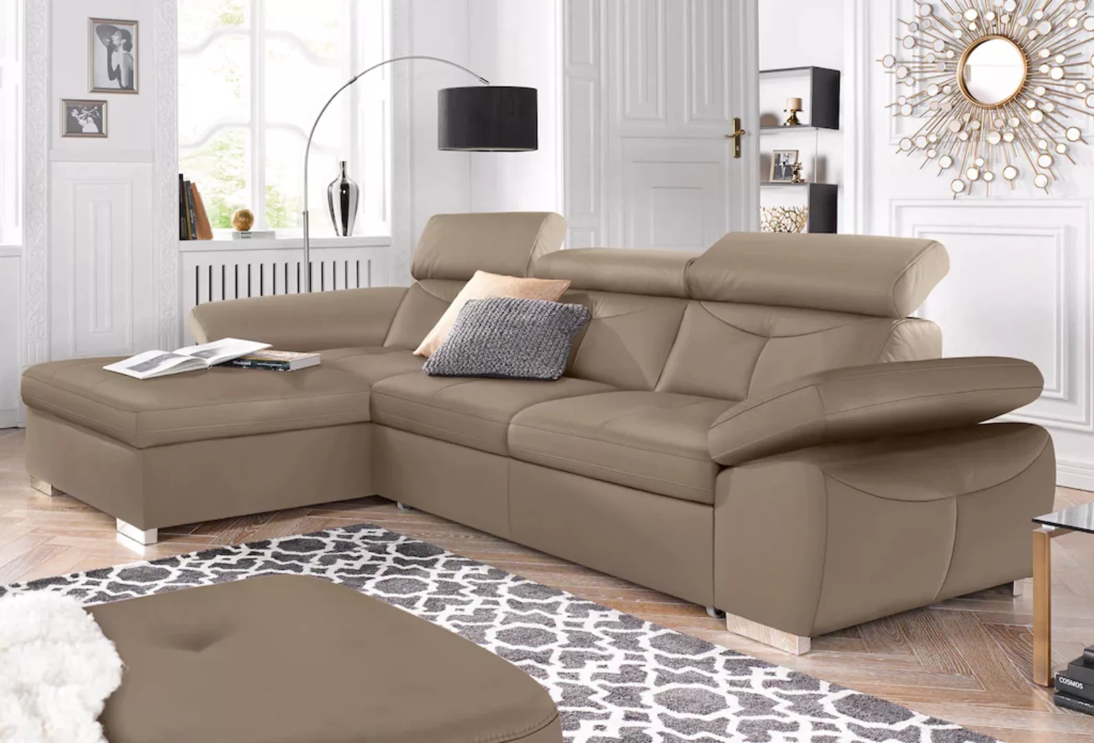 exxpo - sofa fashion Ecksofa »Spring, super bequem und komfortabel mit Armt günstig online kaufen