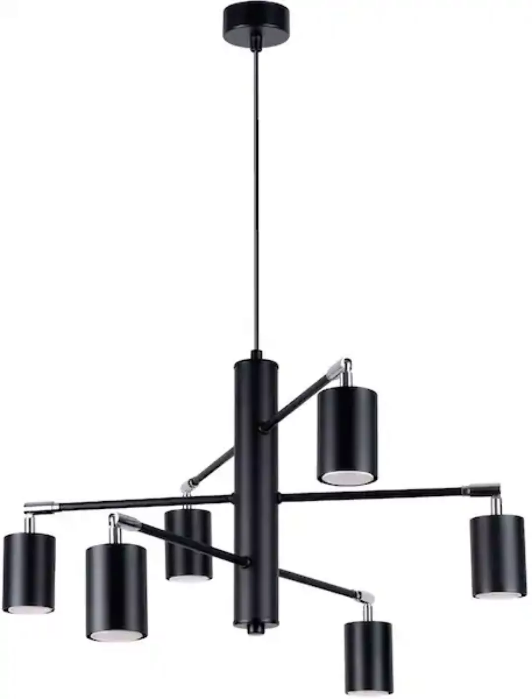 Sollux Lighting Kronleuchter Lemmi 6 Schwarz günstig online kaufen