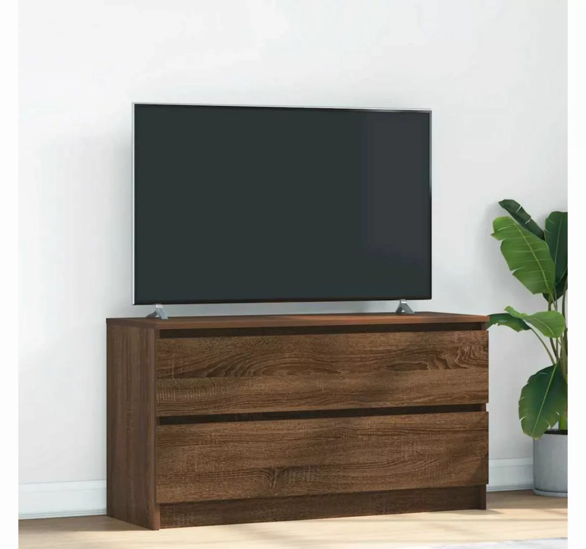 vidaXL Schrankmodule TV-Schrank Braun Eichen-Optik 100x35x54 cm Holzwerksto günstig online kaufen