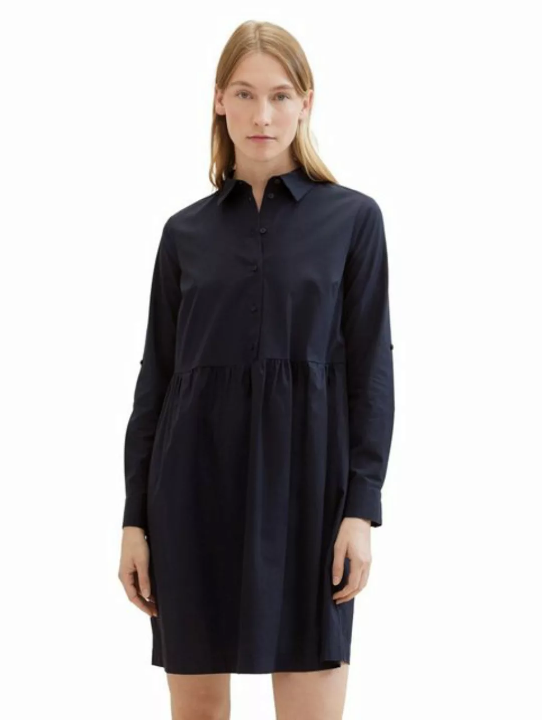 TOM TAILOR Hemdblusenkleid Poplin mit Knopfleiste günstig online kaufen