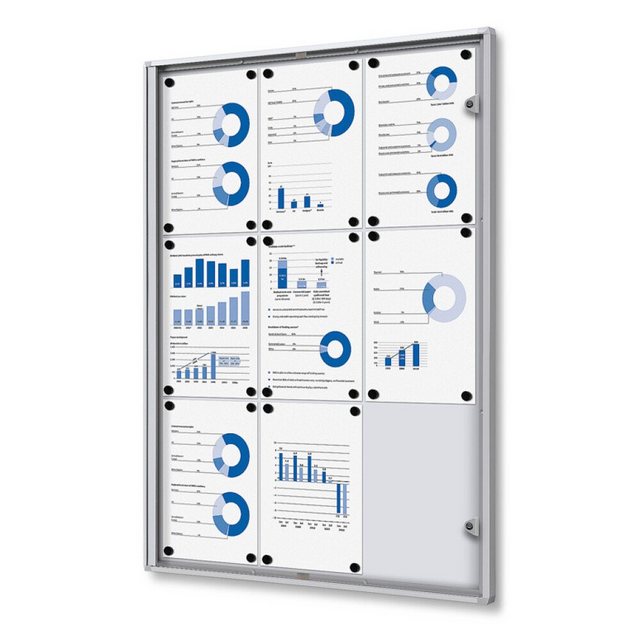 Showdown Displays Hängevitrine Economy SCXS - 9x DIN A4 - Aluminium - Silbe günstig online kaufen