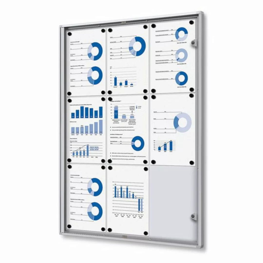 Showdown Displays Hängevitrine Economy SCXS - 9x DIN A4 - Aluminium - Silbe günstig online kaufen