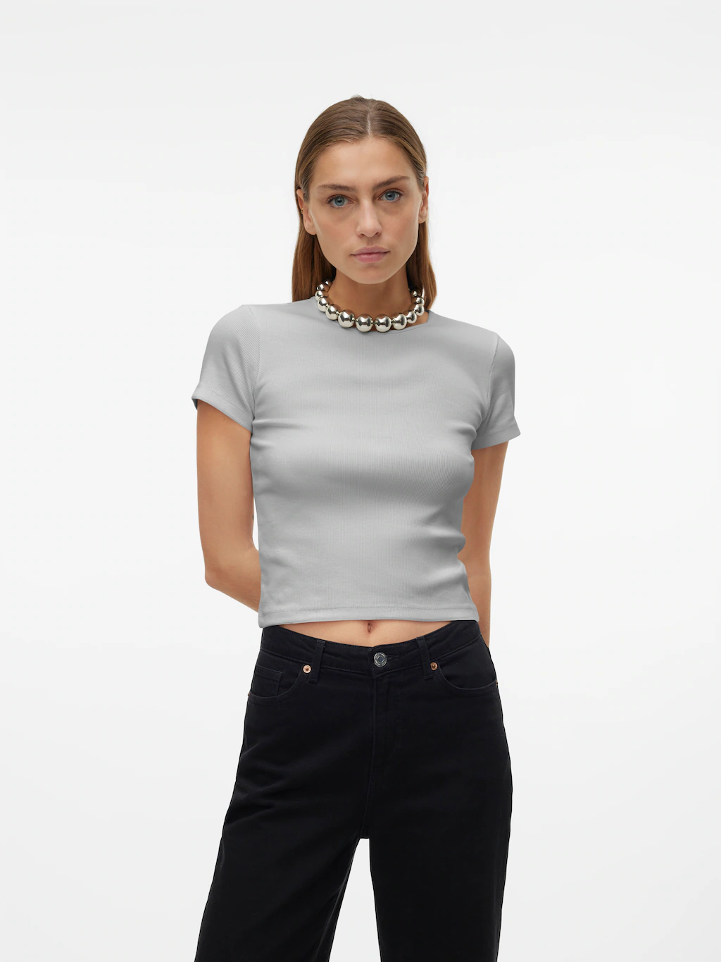 Vero Moda Rundhalsshirt "VMCHLOE SS SHORT TOP JRS NOOS" günstig online kaufen