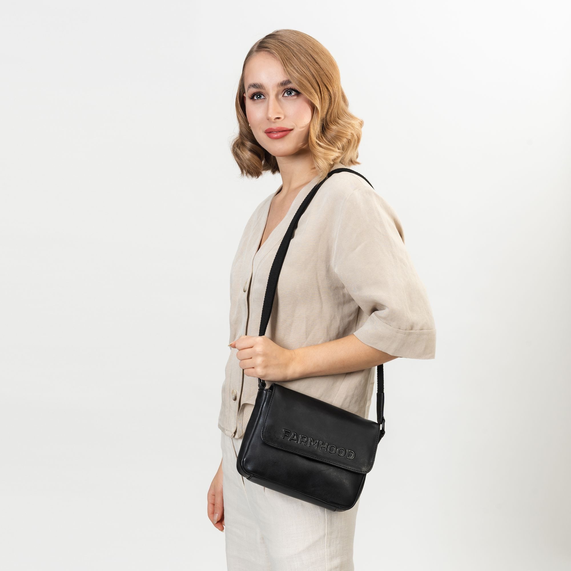 Farmhood Umhängetasche Memphis, Leder günstig online kaufen