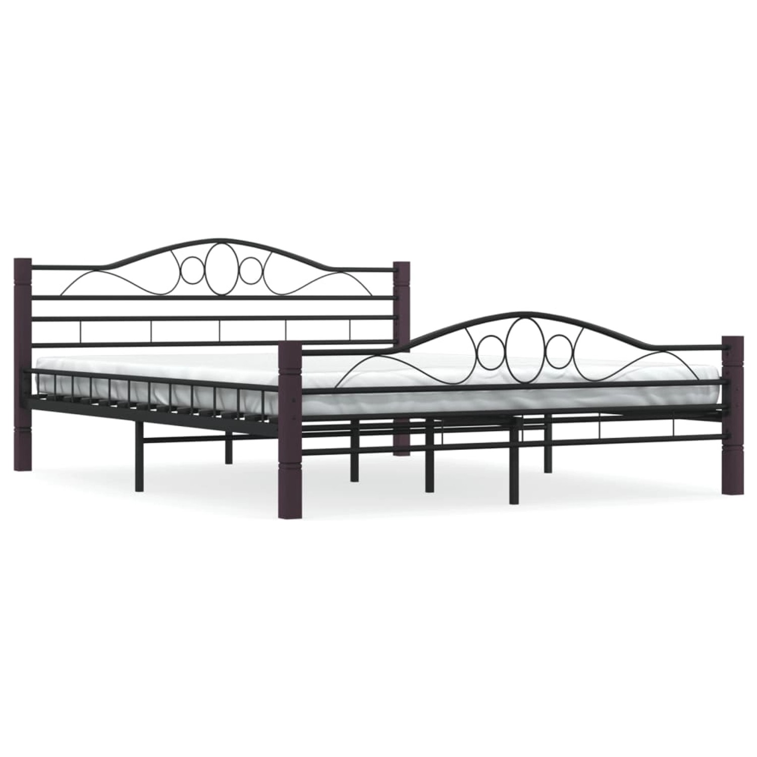 Bettgestell Schwarz Metall 160×200 Cm günstig online kaufen