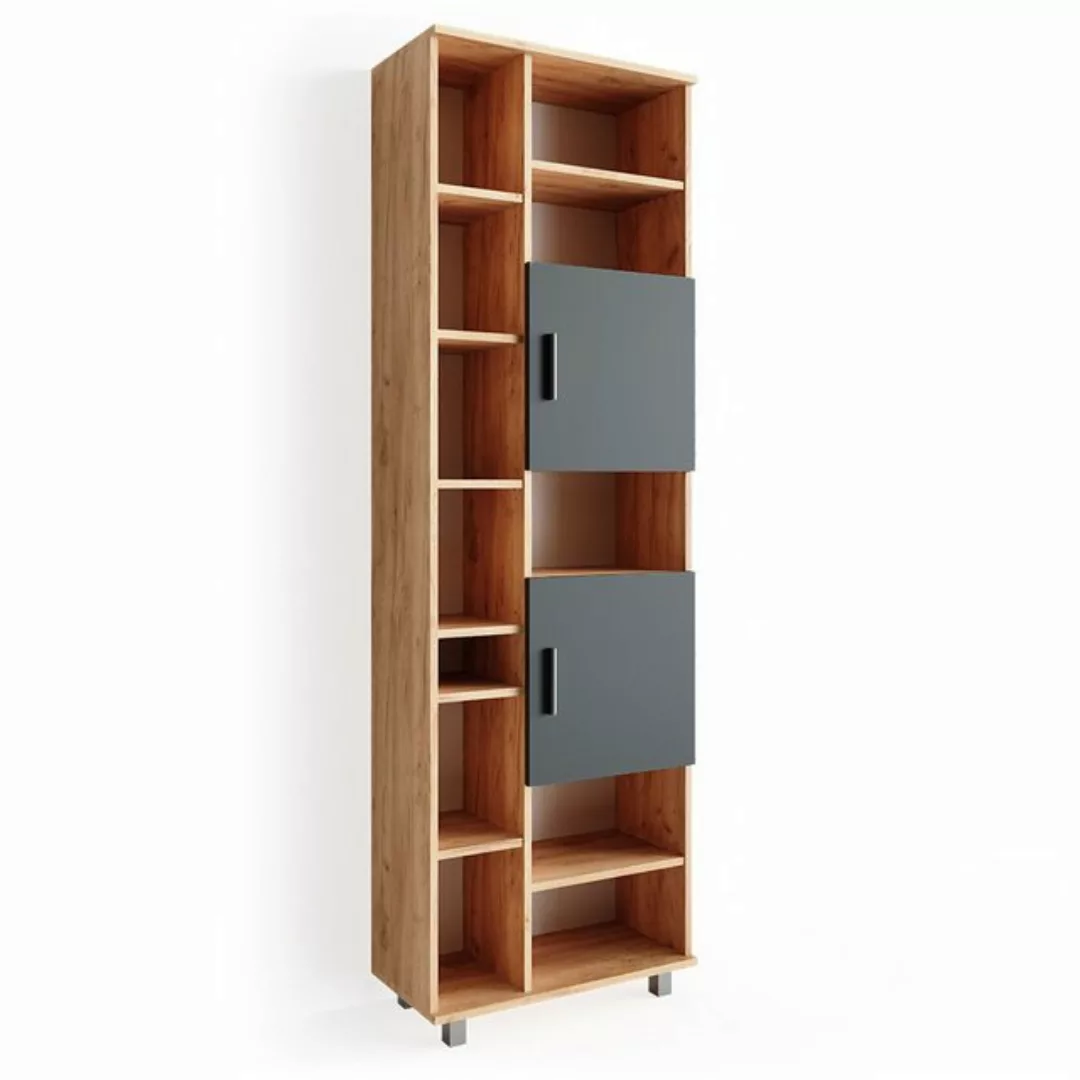 Vicco Hochschrank Ilias, Eiche/Anthrazit, 60 x 190 cm Drehbar günstig online kaufen