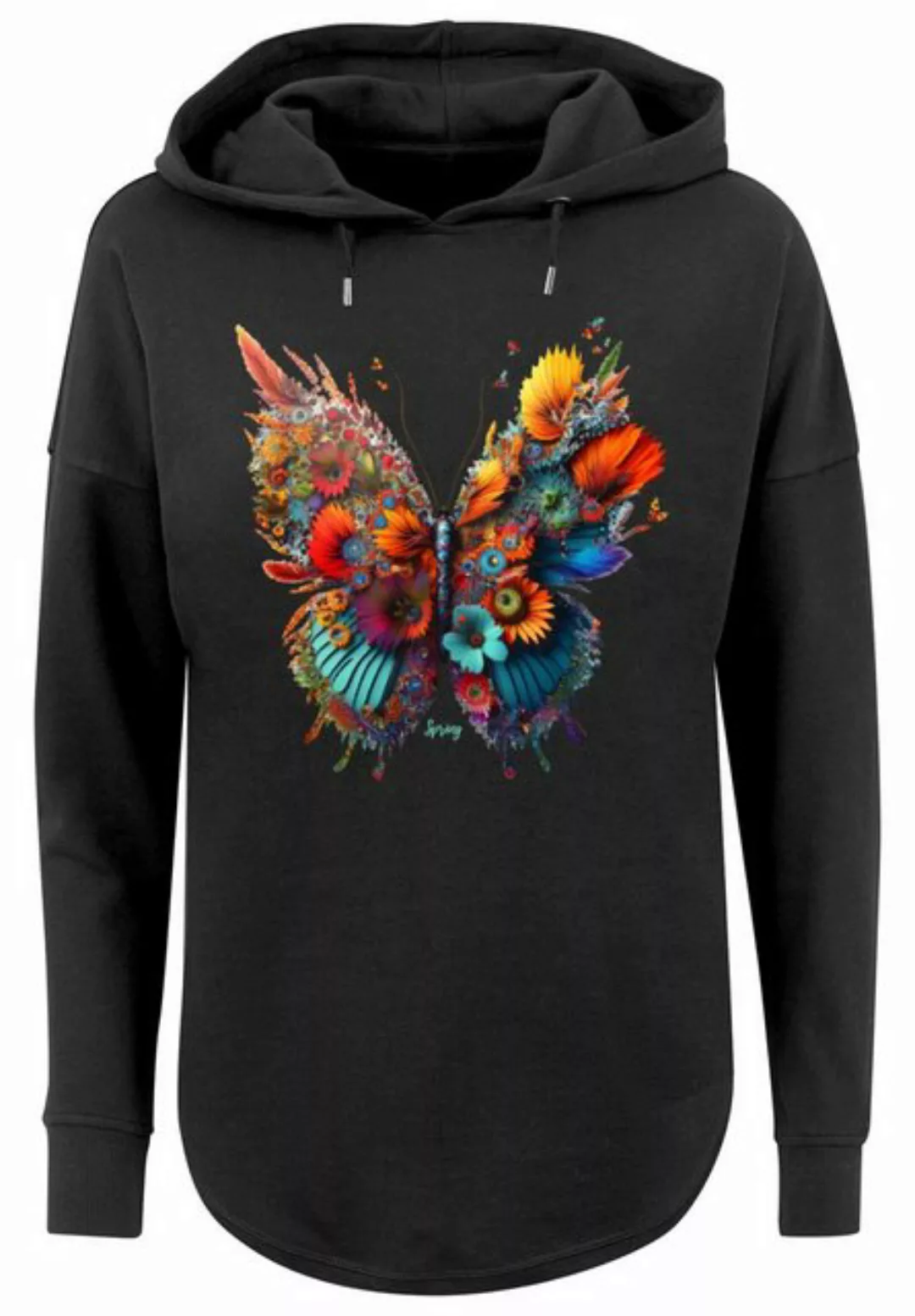 F4NT4STIC Kapuzenpullover Schmetterling Blumen Oversize Hoodie Print günstig online kaufen