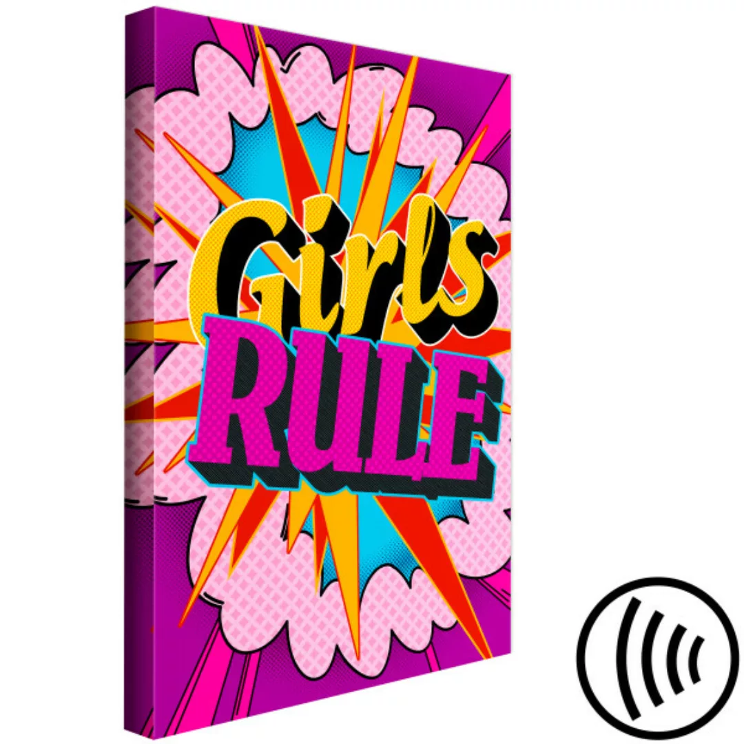 Leinwandbild Girls Rule II (1 Part) Vertical XXL günstig online kaufen