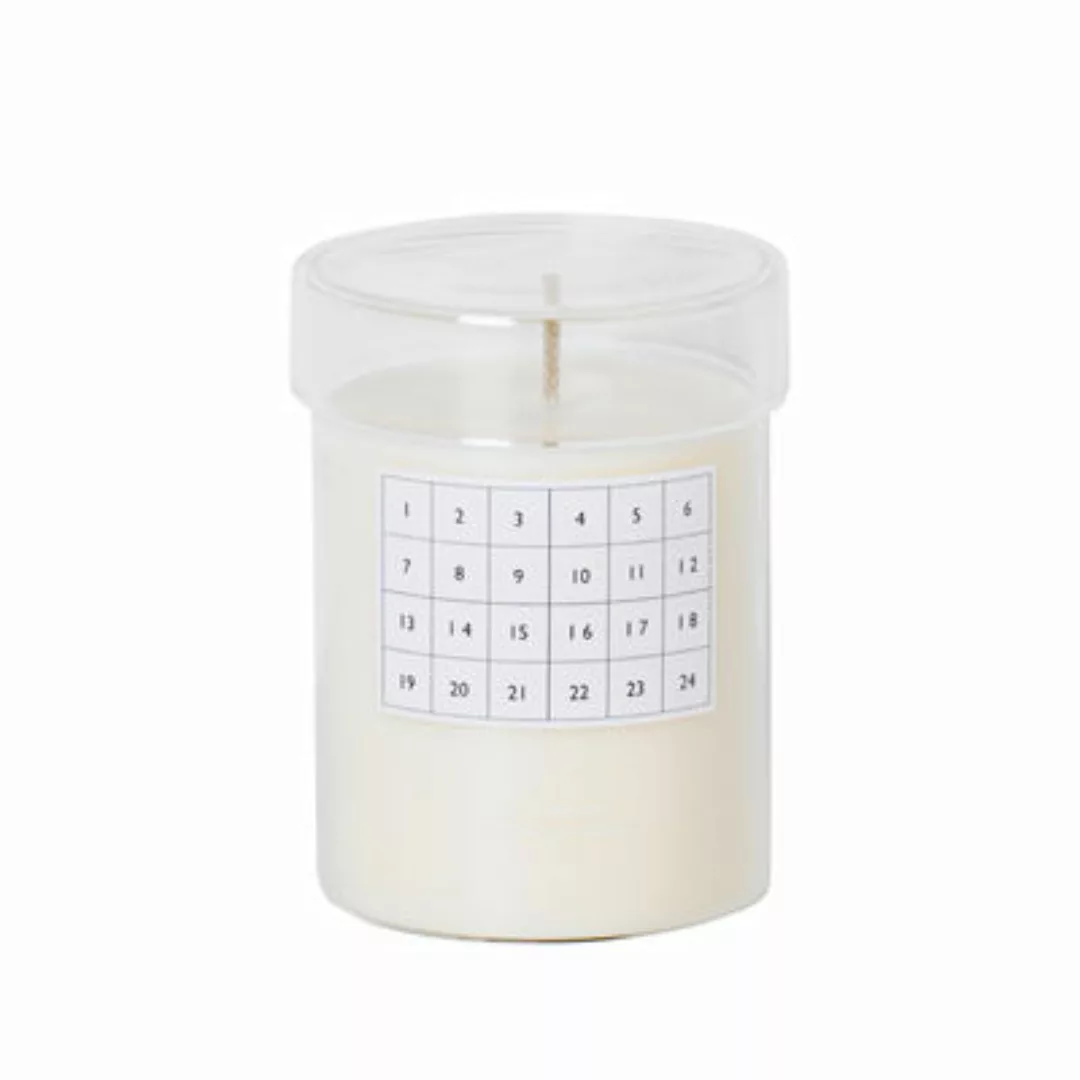 Parfumierte Kerze Cannelle glas weiß / Adventskalender - Ferm Living - Weiß günstig online kaufen
