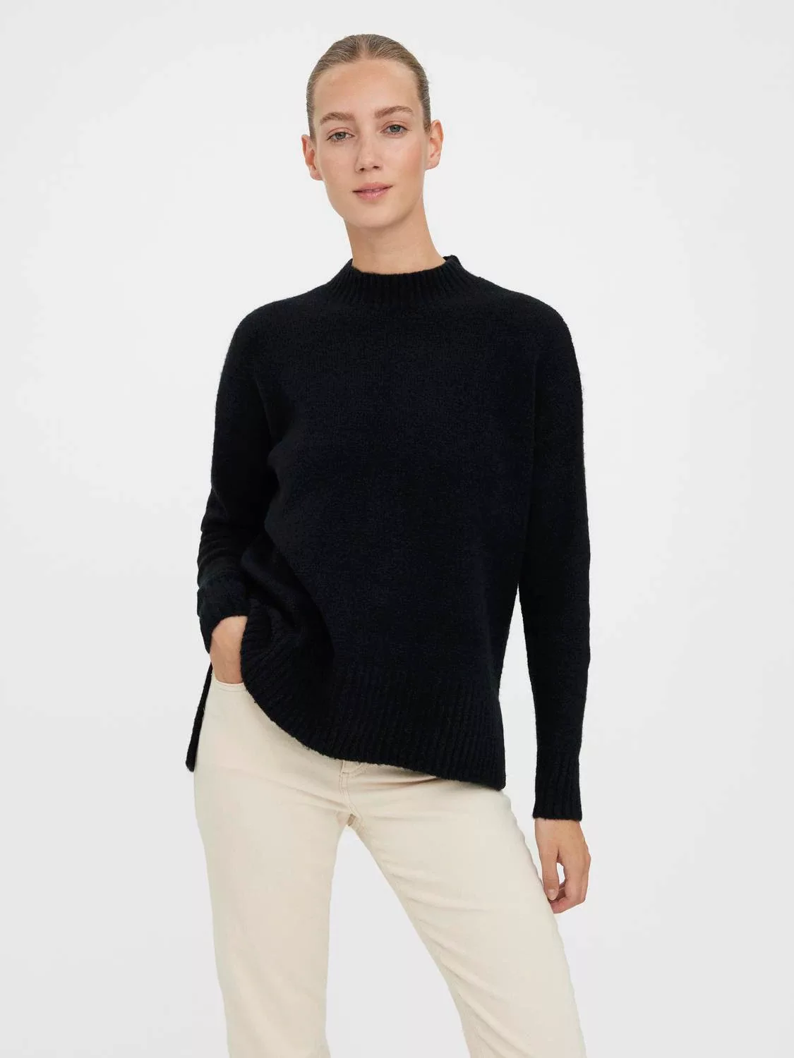 Vero Moda Stehkragenpullover VMLEFILE OVERSIZE BOXY BLOUSE GA NOOS günstig online kaufen