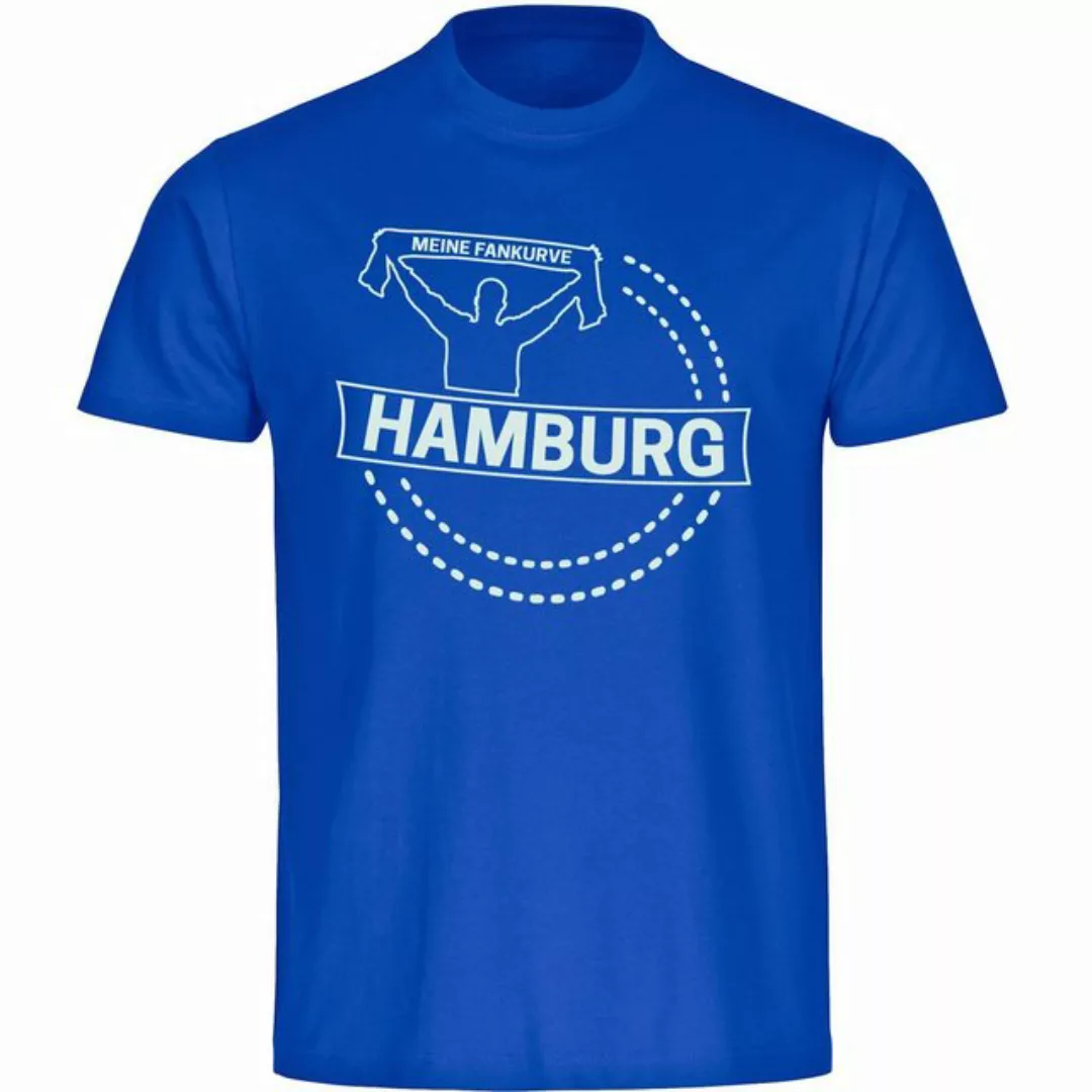 multifanshop T-Shirt Herren Hamburg - Meine Fankurve - Männer günstig online kaufen