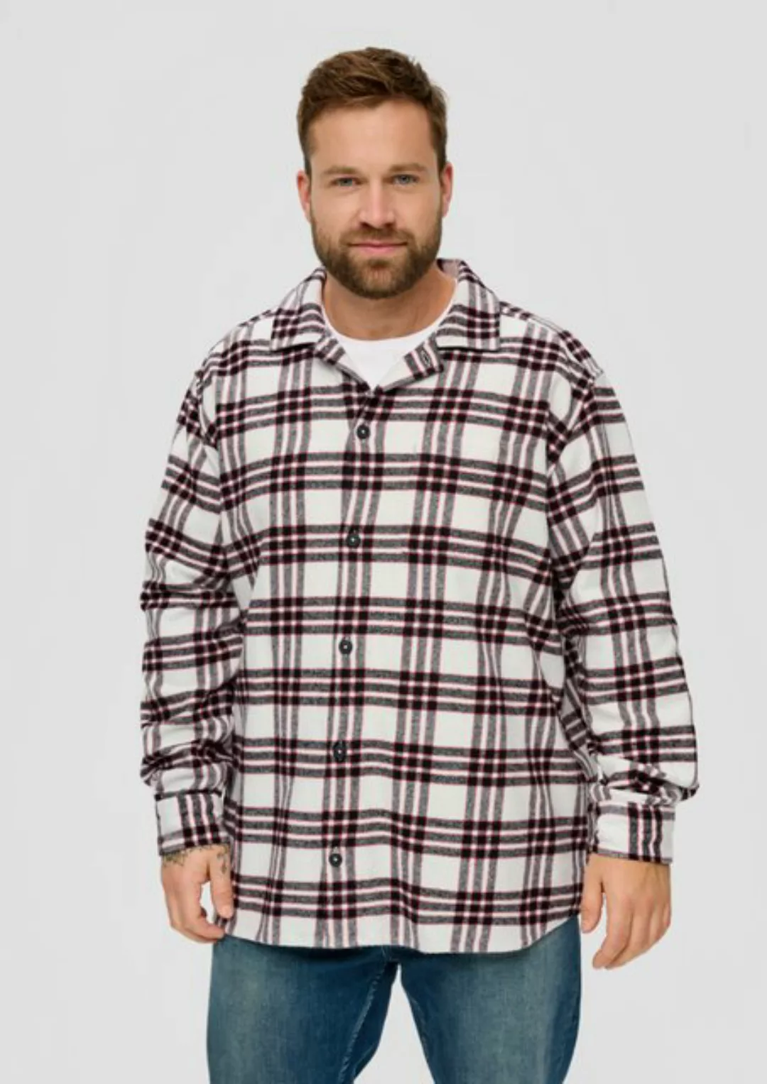 s.Oliver Langarmhemd Relaxed: Overshirt aus Baumwolle günstig online kaufen