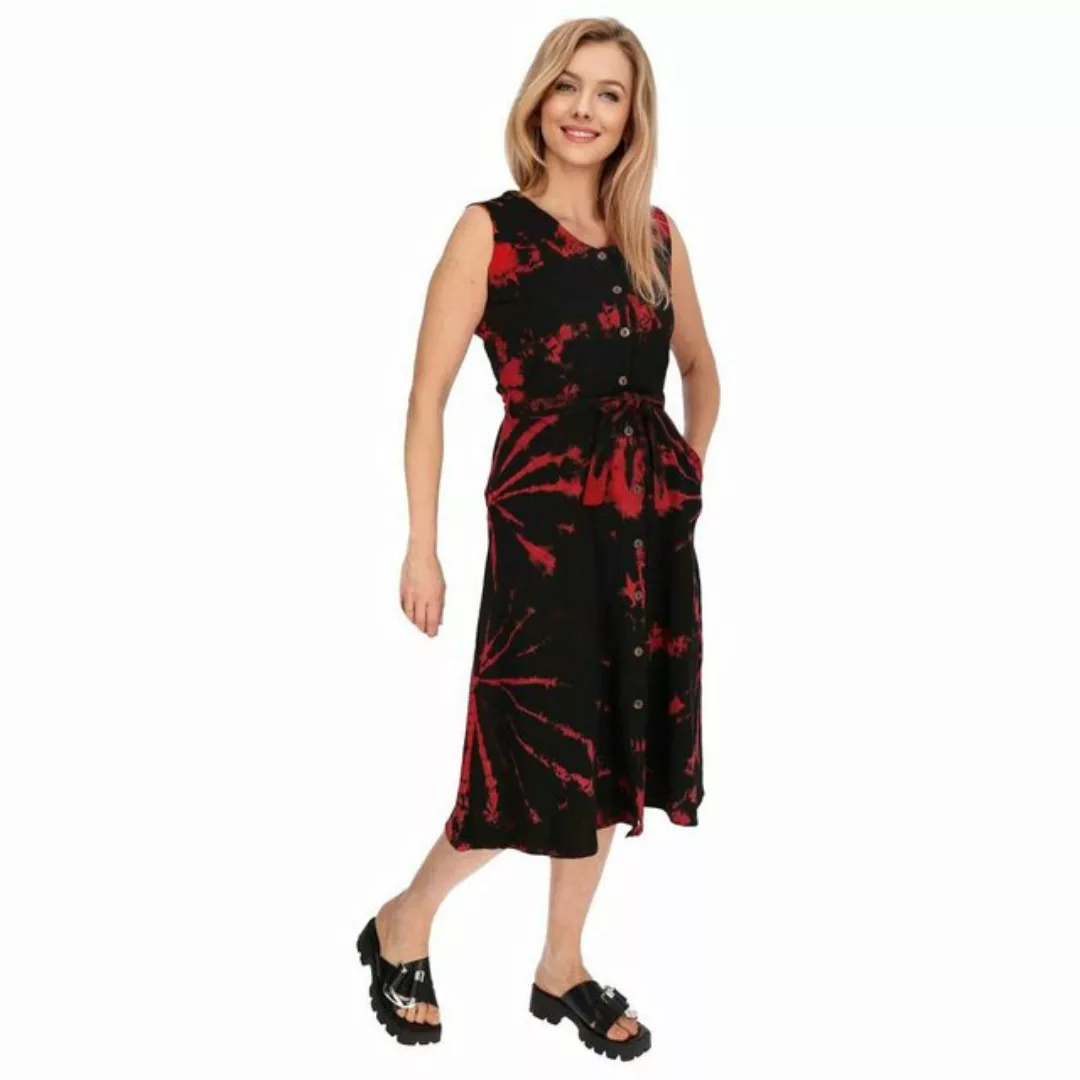 KUNST UND MAGIE Latzhose Kleid Batik Sommerkleid Baumwoll Kleid Boho Ibiza günstig online kaufen