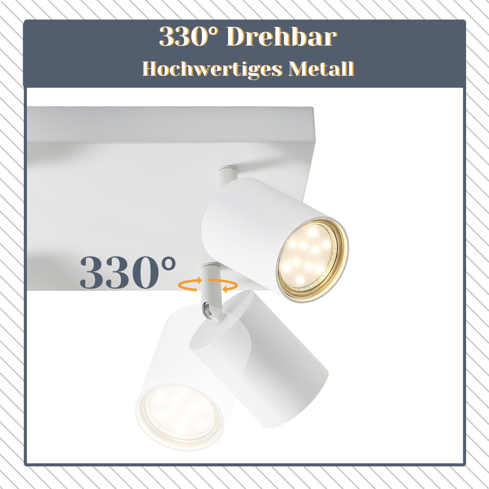 Nettlife Deckenstrahler Schwarz 2/3/4 Flammig GU10 günstig online kaufen