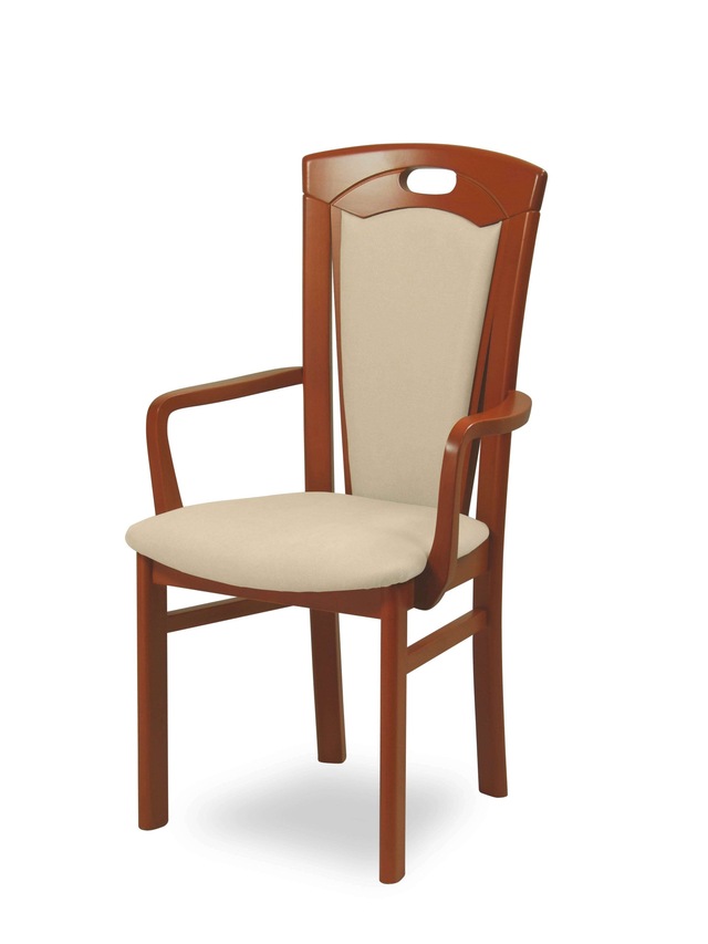 Home affaire Esszimmerstuhl "FERDI, Armlehnstuhl, Made in Italy, Massivholz günstig online kaufen