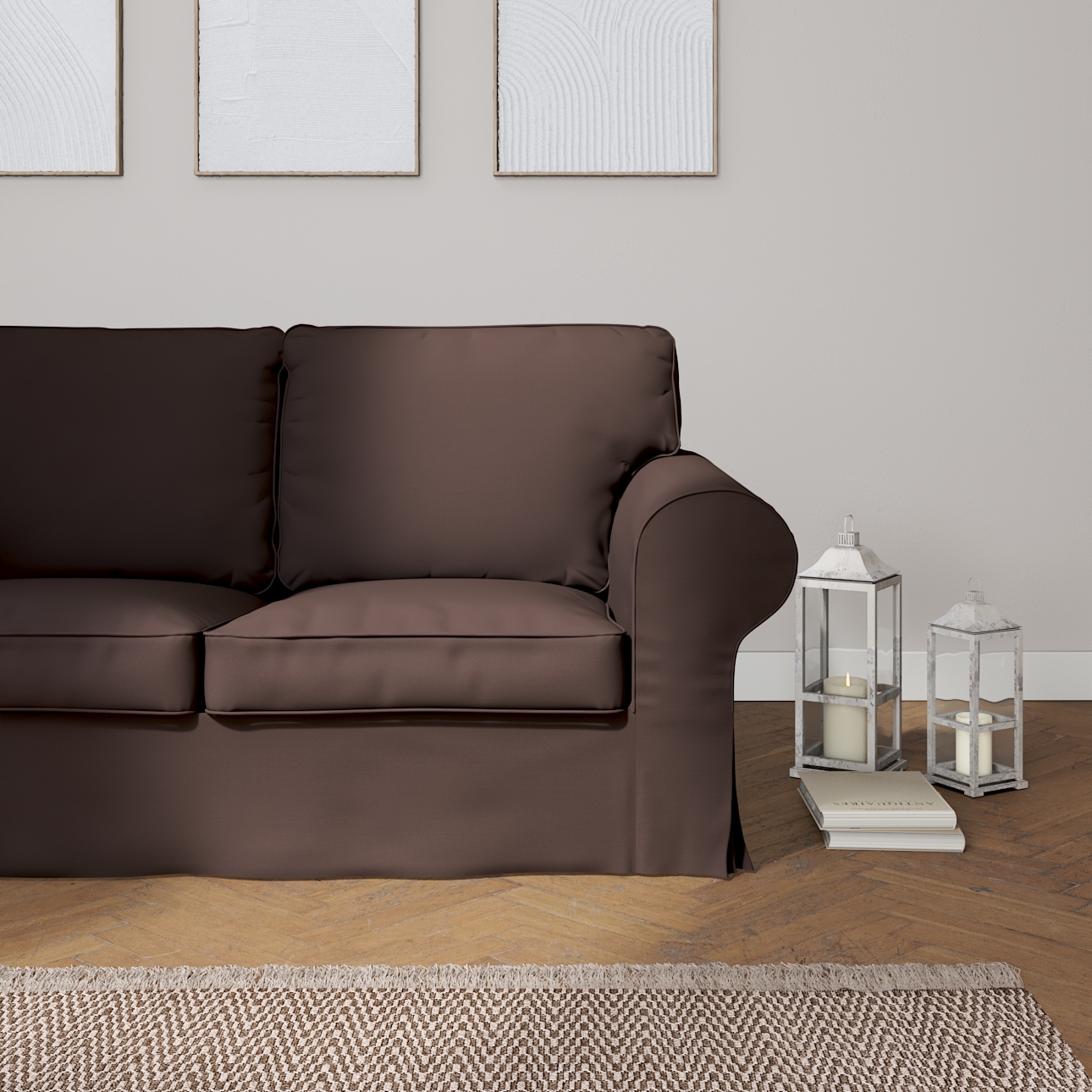 Bezug für Ektorp 2-Sitzer Sofa nicht ausklappbar, Kaffee, Sofabezug für  Ek günstig online kaufen
