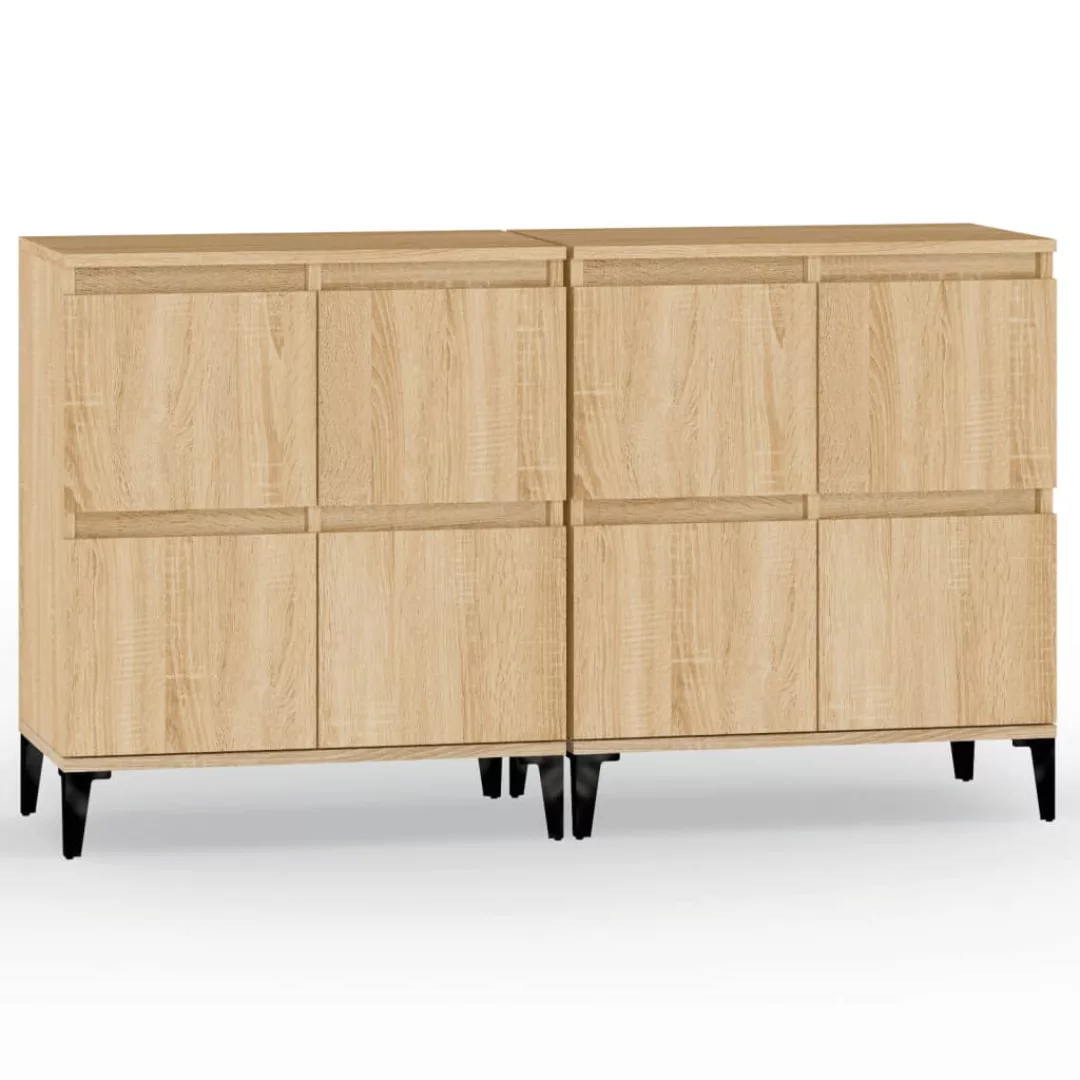 Vidaxl Sideboards 2 Stk. Sonoma-eiche 60x35x70 Cm Holzwerkstoff günstig online kaufen