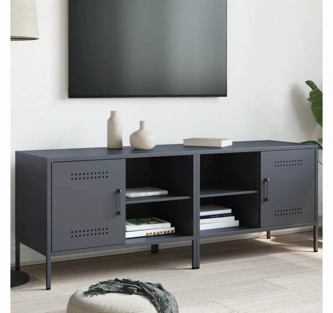 vidaXL TV-Schrank TV-Schränke 2 Stk. Anthrazit 68x39x50,5 cm Stahl günstig online kaufen