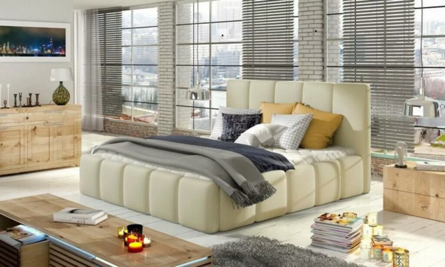 JVmoebel Bett, Polsterbett Betten Bett Polster Luxus Design 180x200cm Neu günstig online kaufen