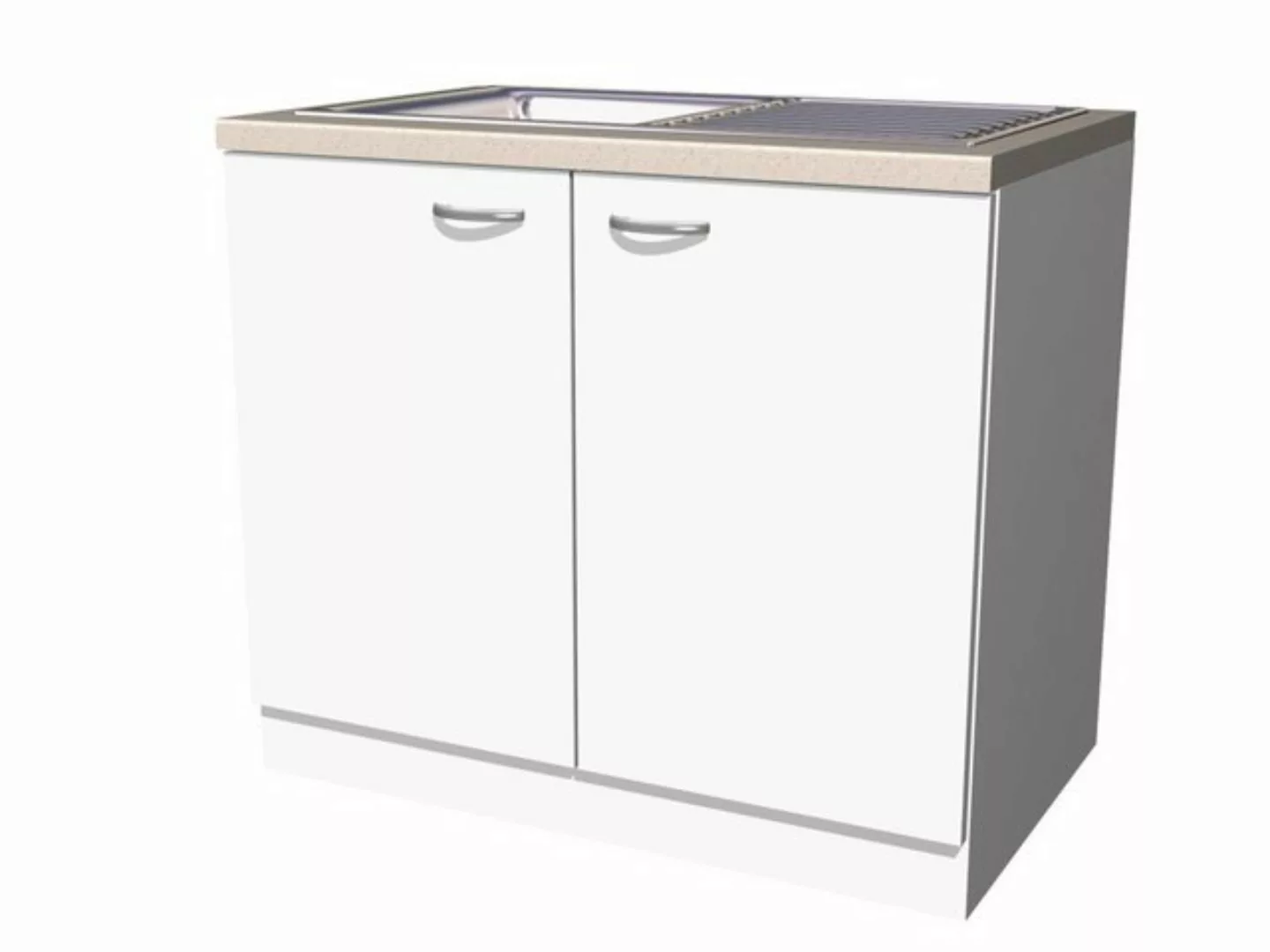 Flex-Well Spülenunterschrank Spülenunterschrank 100 cm mit Arbeitsplatte & günstig online kaufen