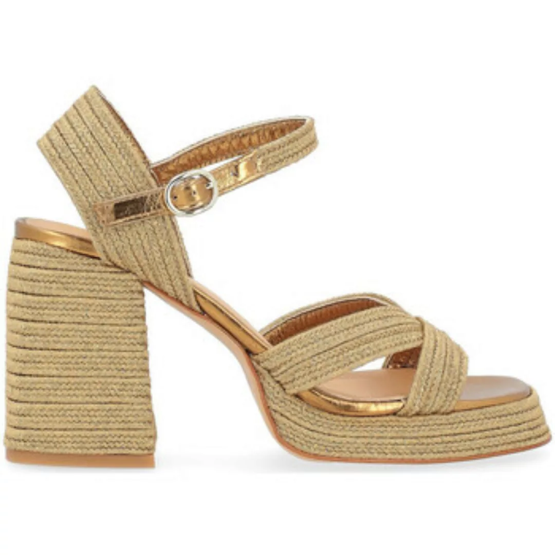 Castaner  Sandalen Espadrilles Castañer Valle aus goldfarbenem Raffiabast günstig online kaufen