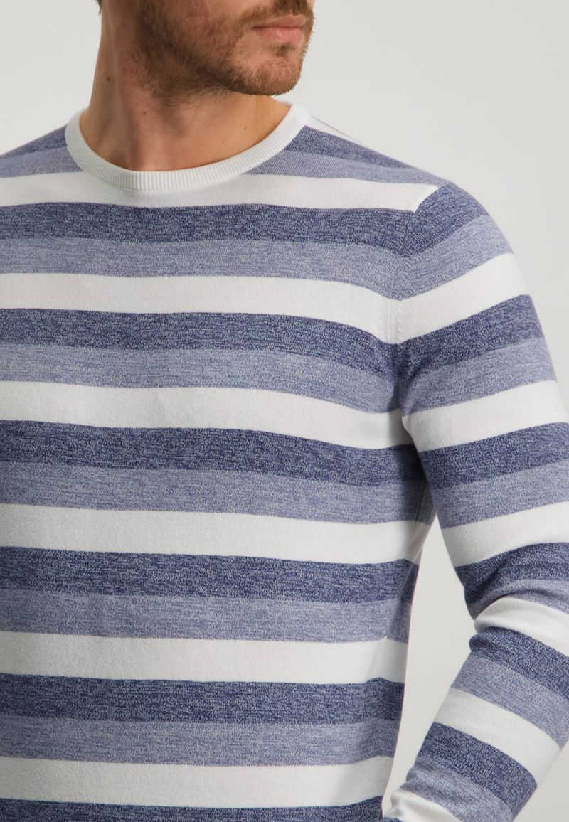 State Of Art Pullover Streifen Blau - Größe 3XL günstig online kaufen