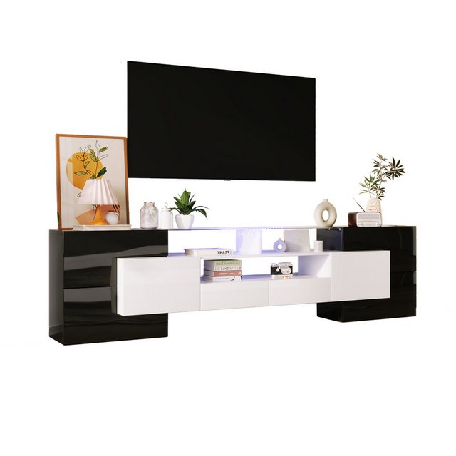 BlingBin TV-Schrank Lowboard Stilvoller TV-Schrank Fernsehschrank mit LED-B günstig online kaufen